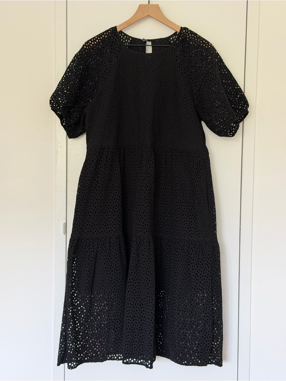 Everlane Eyelet Dress Black M